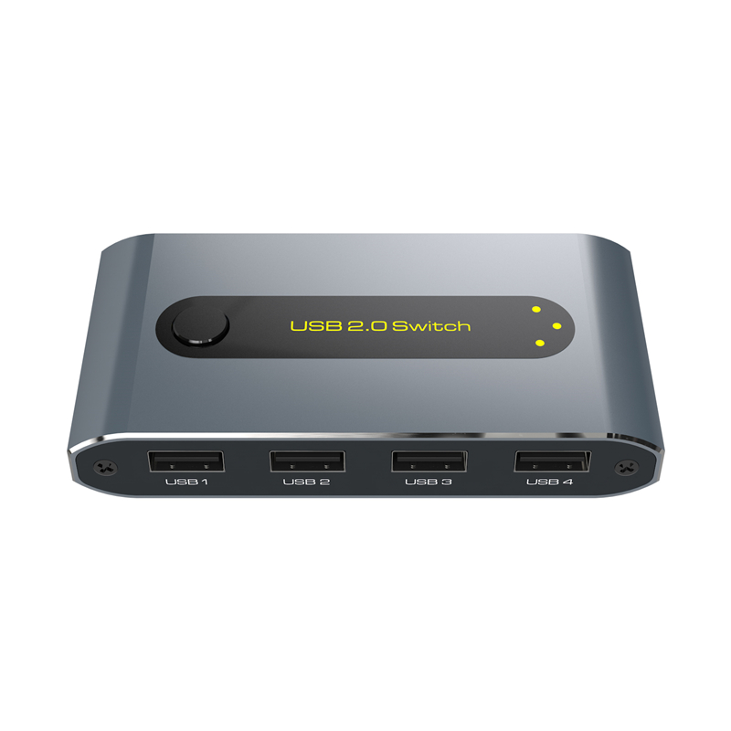 USB 2.0 Switch KVM Hub 2 In 4 Out 2 PC Sharing 4 USB Devices